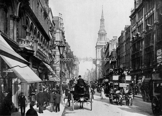 Bow Church, Cheapside, London. c.1890's.